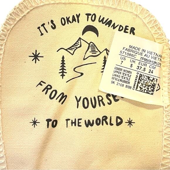 Converse Sneakers Chuck Taylor All Star Lift It's Okay To Wander Women’s Size 7M - Picture 13 of 14